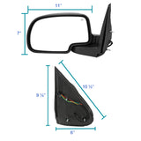 Coolstuffguru Compatible with Chevy Silverado GMC Sierra Power+Heated Foldable Side View Mirror Left Driver Side