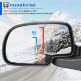 Coolstuffguru Compatible with Chevy Silverado GMC Sierra Power+Heated Foldable Side View Mirror Left Driver Side