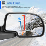 Coolstuffguru Compatible with Chevy Silverado GMC Sierra Power+Heated Foldable Side View Mirror Right Passenger Side