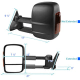 Coolstuffguru Compatible with Chevy GMC C10 C/K Tahoe Suburban Towing Side View Mirrors Power+LED Signal