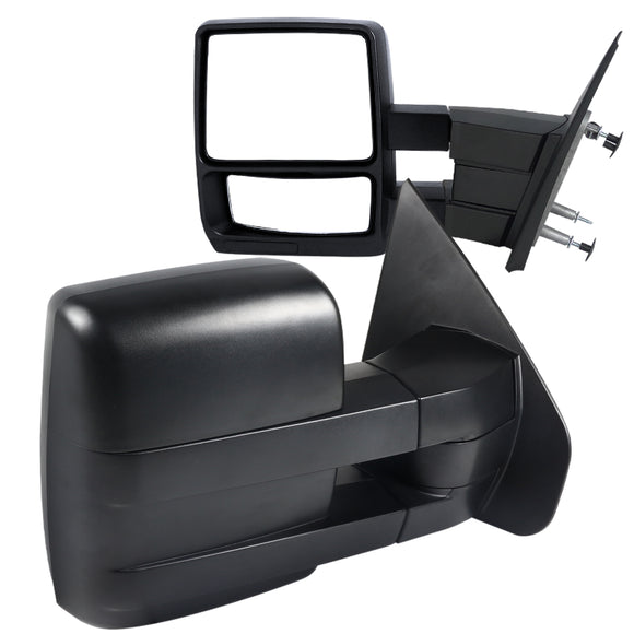 Coolstuffguru Compatible with Ford F150 F-150 Xl Xlt Fx4 Black Manual Towing Mirrors