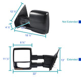 Coolstuffguru Power Heated Towing Side Mirrors+Amber LED Signal Left+Right Compatible with 2004-2006 Ford F-150