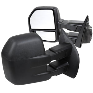 Coolstuffguru Compatible with Ford Pickup Black Manual Extendable Towing Mirrors Driver & Passenger