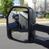 Coolstuffguru Compatible with Ford F150 Pickup Power Heated Tow Mirrors w/ Smoke Lens LED Signal+Puddle