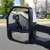 Coolstuffguru Compatible with Ford F150 Chrome Power Heated Tow Mirrors w/ Smoke Lens LED Signal+Puddle