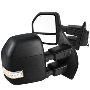 Coolstuffguru Power+Heated+Sequential LED Signal Tow Mirrors Compatible with Ford F250 F350 Super Duty 2017