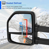 Coolstuffguru Compatible with Ford F250 Super Duty Power Heat BSM Temp Sensor Towing Mirrors+LED Signal