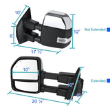 Coolstuffguru Compatible with Ford F250 Super Duty Power Heat BSM Temp Sensor Towing Mirrors+LED Signal