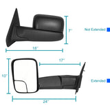 Coolstuffguru Compatible with 2002-2008 Dodge Ram Power Heated Towing Mirrors