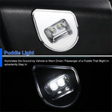 Coolstuffguru Towing Side Mirrors+LED Signal+Puddle Lamps Pair Compatible with Dodge Ram 1500 2500 2002-2008