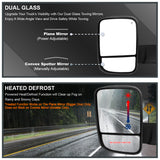 Coolstuffguru Black Power Folding Heated Towing Side Mirrors+LED Signal+Puddle+Temp Sensor Compatible with Dodge Ram 2013-2017