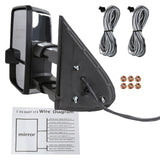 Coolstuffguru Compatible with Chevy Silverado GMC Sierra LED Smoke Signal POWER+HEATED Towing Side Mirrors