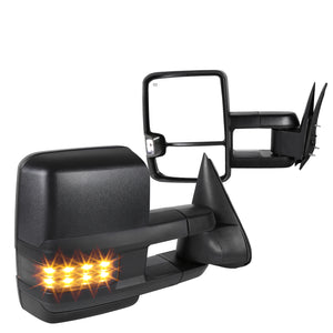 Coolstuffguru Compatible with Chevy Silverado GMC Sierra Tahoe Facelift Power+Heated Towing Mirrors+LED Smoke Signal