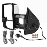 Coolstuffguru Compatible with Chevy Silverado GMC Sierra Facelift Style LED Power+Heated Towing Side Mirrors