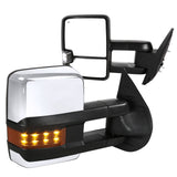 Coolstuffguru Compatible with Chevy Silverado GMC Sierra Facelift Style LED Power+Heated Towing Side Mirrors