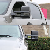 Coolstuffguru Compatible with Chevy Silverado Tahoe GMC Sierra Facelift Smoke LED Signal Power+Heated Towing Mirrors