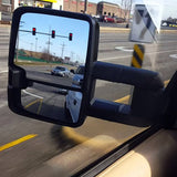 Coolstuffguru Compatible with Chevy Silverado GMC Sierra POWER FOLDING+HEAT Extended Tow Side Mirrors w/ LED Turn Signal