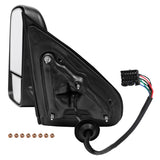 Coolstuffguru Compatible with Chevy Silverado GMC Sierra 1500 Black Power Heated Side Mirror+LED Signal