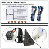 Coolstuffguru Compatible with Chevy Silverado GMC Sierra Facelift Power Heat Extend Tow Mirrors w/ Smoke Lens LED Signal