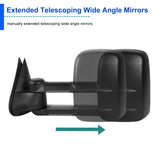 Coolstuffguru Compatible with Chevy Silverado GMC Sierra 1500 2500 3500 Pickup Power Heat Extending Towing Mirrors