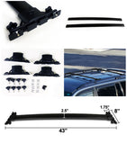 Coolstuffguru Compatible with Toyota Highlander Black Aluminum Roof Top Rack Cross Bars