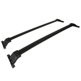 Coolstuffguru Compatible with Honda Pilot Black Aluminum Roof Top Rack Side Rail Luggage Cross Bar