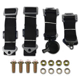 Coolstuffguru Black Seat Belt Harness, 2" Inches Wide, 4 Point Camlock Cam Lock