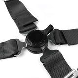 Coolstuffguru Black Seat Belt Harness, 2" Inches Wide, 4 Point Camlock Cam Lock