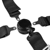 Coolstuffguru Black Seat Belt Harness, 2" Inches Wide, 4 Point Camlock Cam Lock