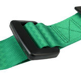 Coolstuffguru 2PC Universal 4 Point Green 2" Nylon Strap Safety Harness Racing Seat Belts