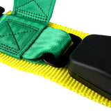 Coolstuffguru 2PC Universal 4 Point Green 2" Nylon Strap Safety Harness Racing Seat Belts