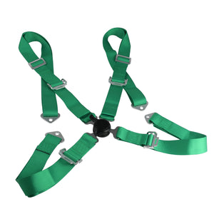 Coolstuffguru Green 4 Point Cam Lock Racing Seat Belt Belts Harness