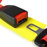 Coolstuffguru Pair of Red Seat Belt Harnesses, 2" Inch Wide, Seat Belt Buckle Connection