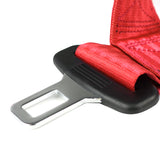 Coolstuffguru Pair of Red Seat Belt Harnesses, 2" Inch Wide, Seat Belt Buckle Connection