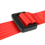 Coolstuffguru Pair of Red Seat Belt Harnesses, 2" Inch Wide, Seat Belt Buckle Connection