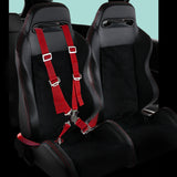 Coolstuffguru Red Seat Belt Harnesses, 2" Inches Wide, 4 Point Camlock Cam Lock