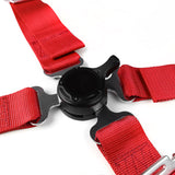 Coolstuffguru Pair of Red Seat Belt Harnesses, 2" Inches Wide, 4 Point Camlock Cam Lock