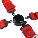 Coolstuffguru Pair of Red Seat Belt Harnesses, 2" Inches Wide, 4 Point Camlock Cam Lock