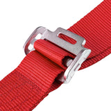 Coolstuffguru Pair of Red Seat Belt Harnesses, 2" Inches Wide, 4 Point Camlock Cam Lock