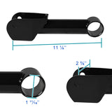 Coolstuffguru Compatible with Ford Mustang Black Carbon Steel Spec-D Rear Upper+Lower Control Arms Kit 4PC