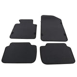 Coolstuffguru Compatible with BMW E46 3-Series Black Cotton Car Floor Mats Carpet Front+Rear 4PC