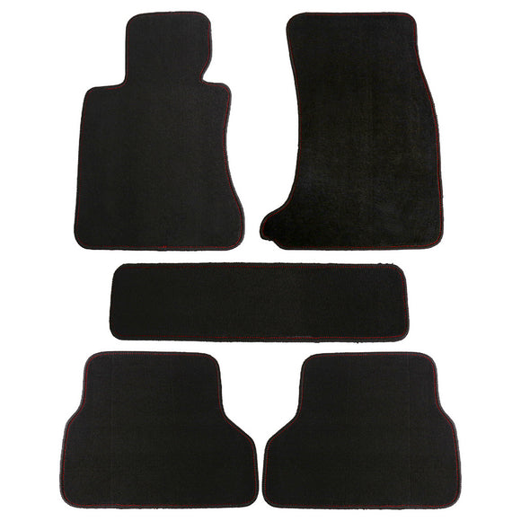 Coolstuffguru Compatible with BMW E60 5-Series Black Car Floor Mats Carpet Front Rear Center 5PC Body Kit