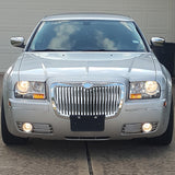 Coolstuffguru Compatible with Chrysler 300 300C Chrome Vertical Front Grill Grille