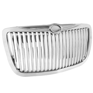 Coolstuffguru Compatible with Chrysler 300 300C Chrome Vertical Front Grill Grille