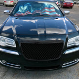 Coolstuffguru Compatible with Chrysler 300 300C Black ABS Luxury Mesh Style Front Bumper Hood Grille