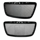 Coolstuffguru Compatible with Chrysler 300 300C Black ABS Luxury Mesh Style Front Bumper Hood Grille