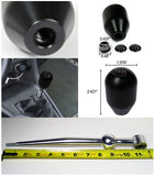Coolstuffguru Compatible with Civic CRX Del Sol Chrome Short Shifter+Black 5/6 Speed Shift Knob