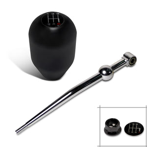 Coolstuffguru Compatible with Civic CRX Del Sol Chrome Short Shifter+Black 5/6 Speed Shift Knob