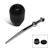 Coolstuffguru Compatible with Civic CRX Del Sol Chrome Short Shifter+Black 5/6 Speed Shift Knob