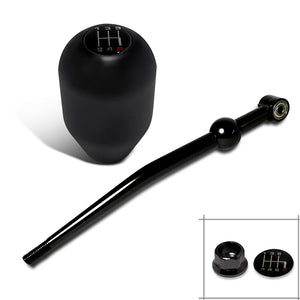 Coolstuffguru Compatible with Civic CRX Gunmetal Style Short Shifter+Black 5/6-Speed Shift Knob